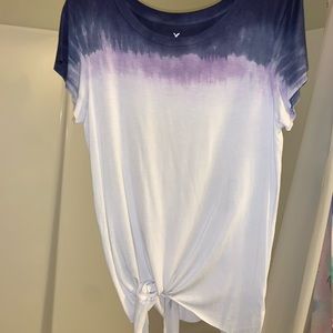 AE Soft & Sexy Blue, Purple, and White Tie Tee